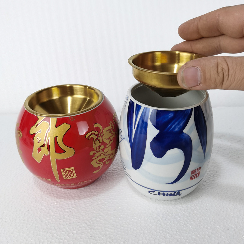 酒瓶改造烟灰缸盖子金属烟灰缸盖子配件酒瓶切割烟灰缸创意漏斗