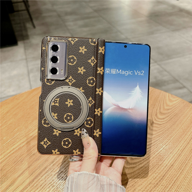 适用于荣耀magicvs2手机壳磁吸中轴铰链全包V2旋转支架防摔外壳Magicv3屏超薄保护壳荣耀Magic VS3手机套