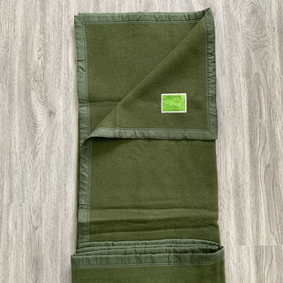 保暖纯羊毛床垫毯子 交旧2000克草绿毛毯不包边冬季 上乘牛货 老式