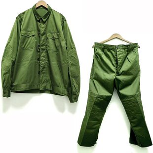 正品78式涤卡装甲兵秋冬季工作服上衣军绿色耐磨加厚带补丁劳保服
