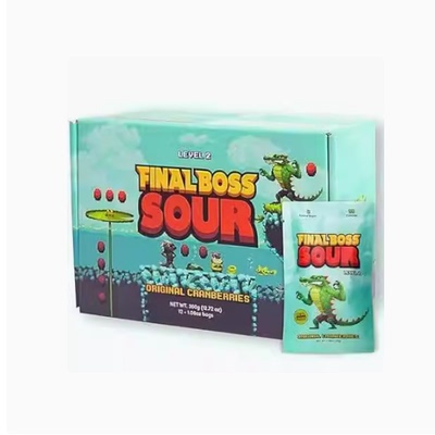 Final Boss Sour Candy， Natural Dried Cranberries with Ext