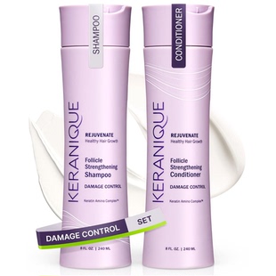 美国代购Keranique Damage Control Volumizing Shampoo and Cond