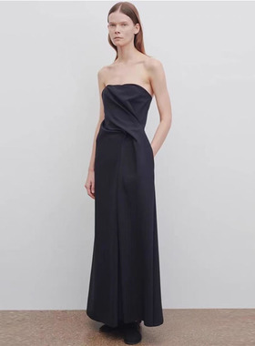 THERSTUDIO ROW连衣裙24极简风不规则收腰A字裙晚礼服过膝长裙子