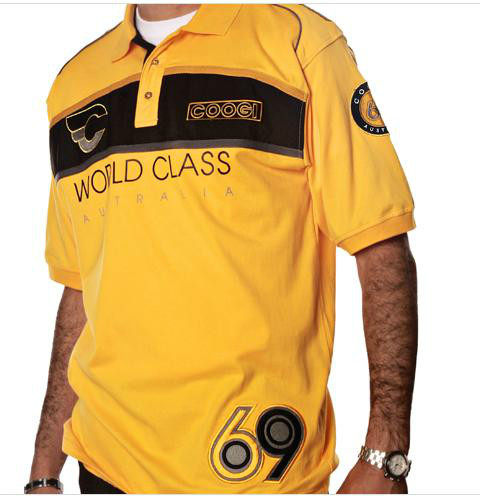 coogi 全新官网欧美大码经典刺绣polo衫男短袖纯棉嘻哈潮流包邮