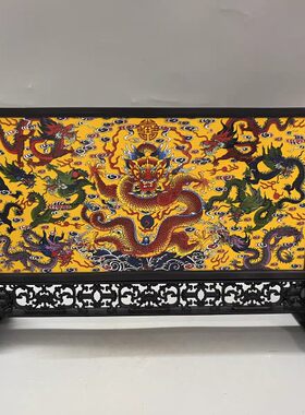 仿古瓷器宫廷风格瓷板画屏风家装客厅办公室摆件工艺品古玩收藏品