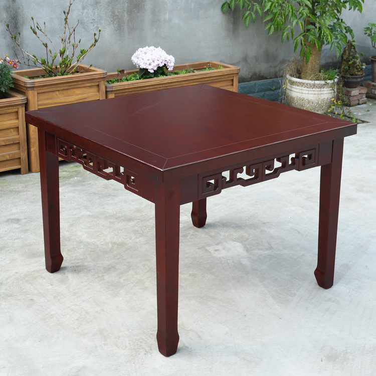 八仙桌实木正方形老式农村四方桌仿古家用中式餐桌商用饭店桌子