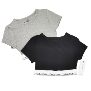 CK国内代购 文胸QF7213AD 摩登引力带CK内衣女无钢圈运动内搭T恤式