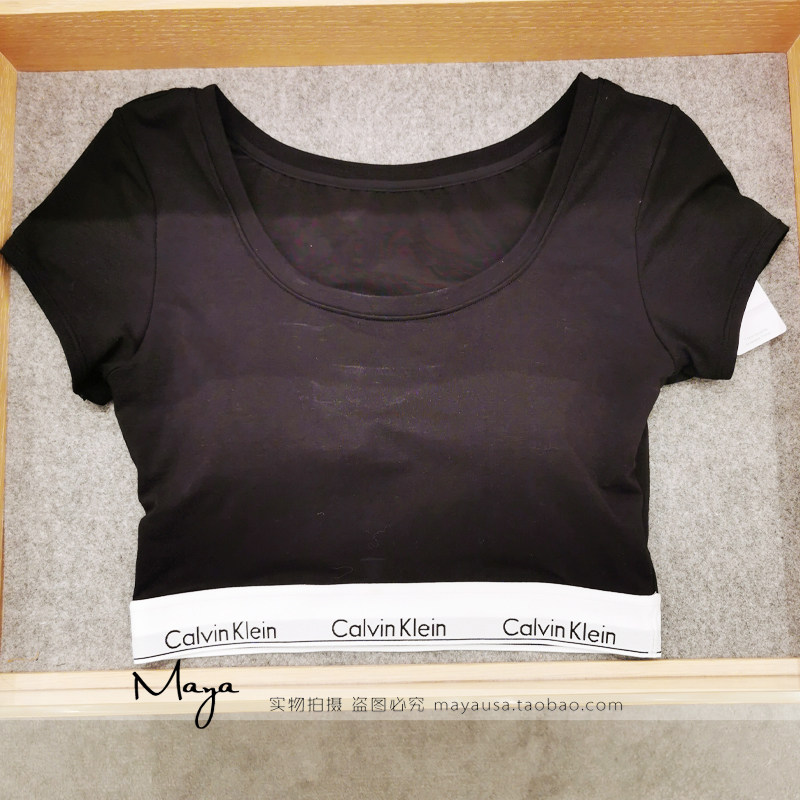 CK曲线杯女士聚拢T恤式外扩文胸