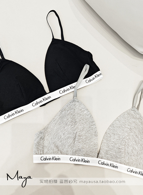 国内代购 CK女士无钢圈薄杯垫性感带胸垫三角杯文胸QP1474O