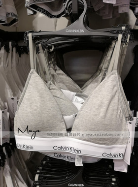 Calvin Klein CK内衣女士无钢圈三角杯带胸垫性感运动文胸QF5650