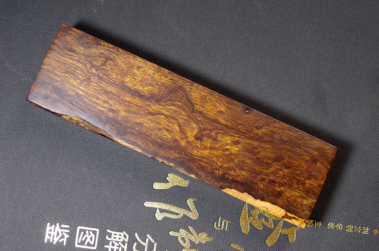 美国沙漠铁木瘤疤牌子 沙漠金贴片料 沙铁木柄料工艺品收藏品