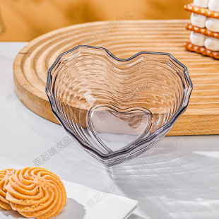 好看的爱心碗ins少女心甜品碗冰淇淋碗高颜值玻璃碗家用迷你小碗