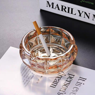 家用玻璃烟灰缸钻石烟灰缸防飞灰