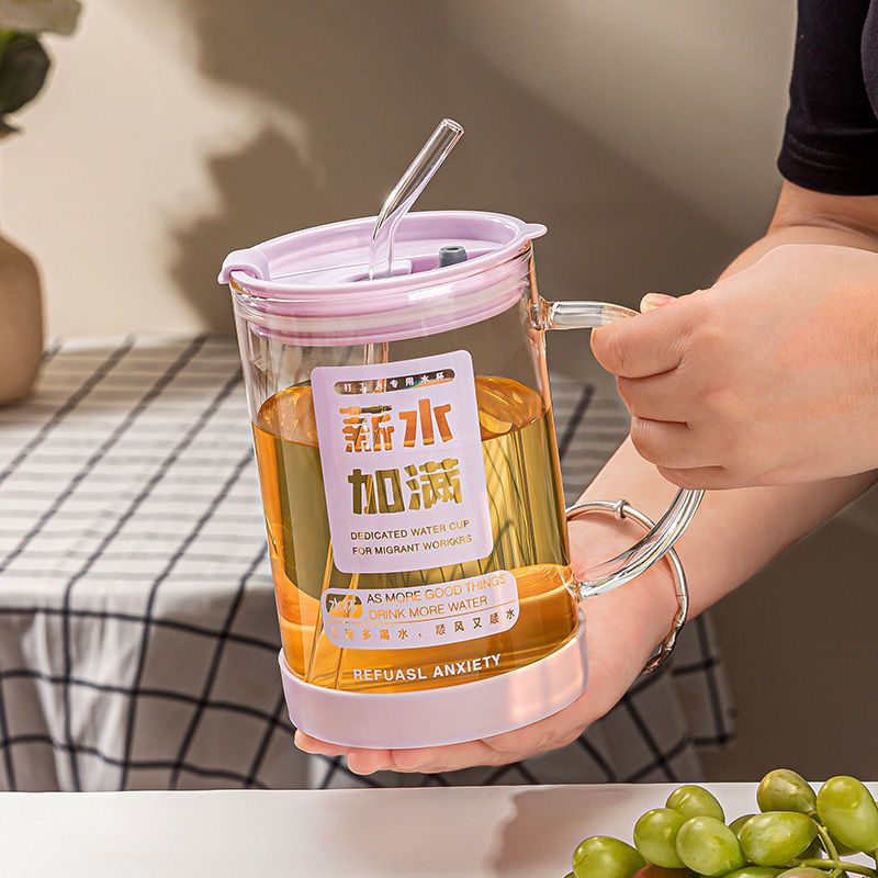 玻璃杯水杯茶杯吸管杯