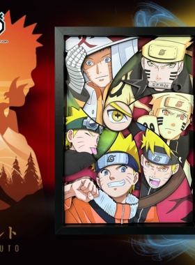 火影忍者Naruto漩涡鸣人纸艺立体画卧室宿舍电竞房节日装饰挂画