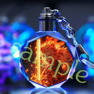 鬼灭之刃周边动漫钥匙扣书包精美水晶小挂件炼狱无一郎蝴蝶忍义勇