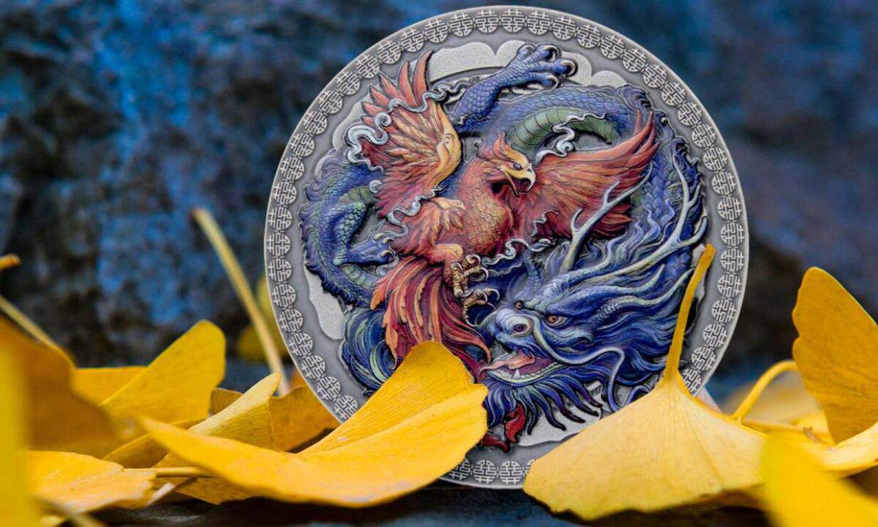 PHOENIX AND DRAGON Silver Coin 10 Cedis Ghana 2021|msdalam kategori adat peribadi/Design Services/DIY, pejabat/alat tulis adat, 纪念币定制 - dari Buy2taobao.com untuk memberikan perkhidmatan ejen Taobao profesional membeli