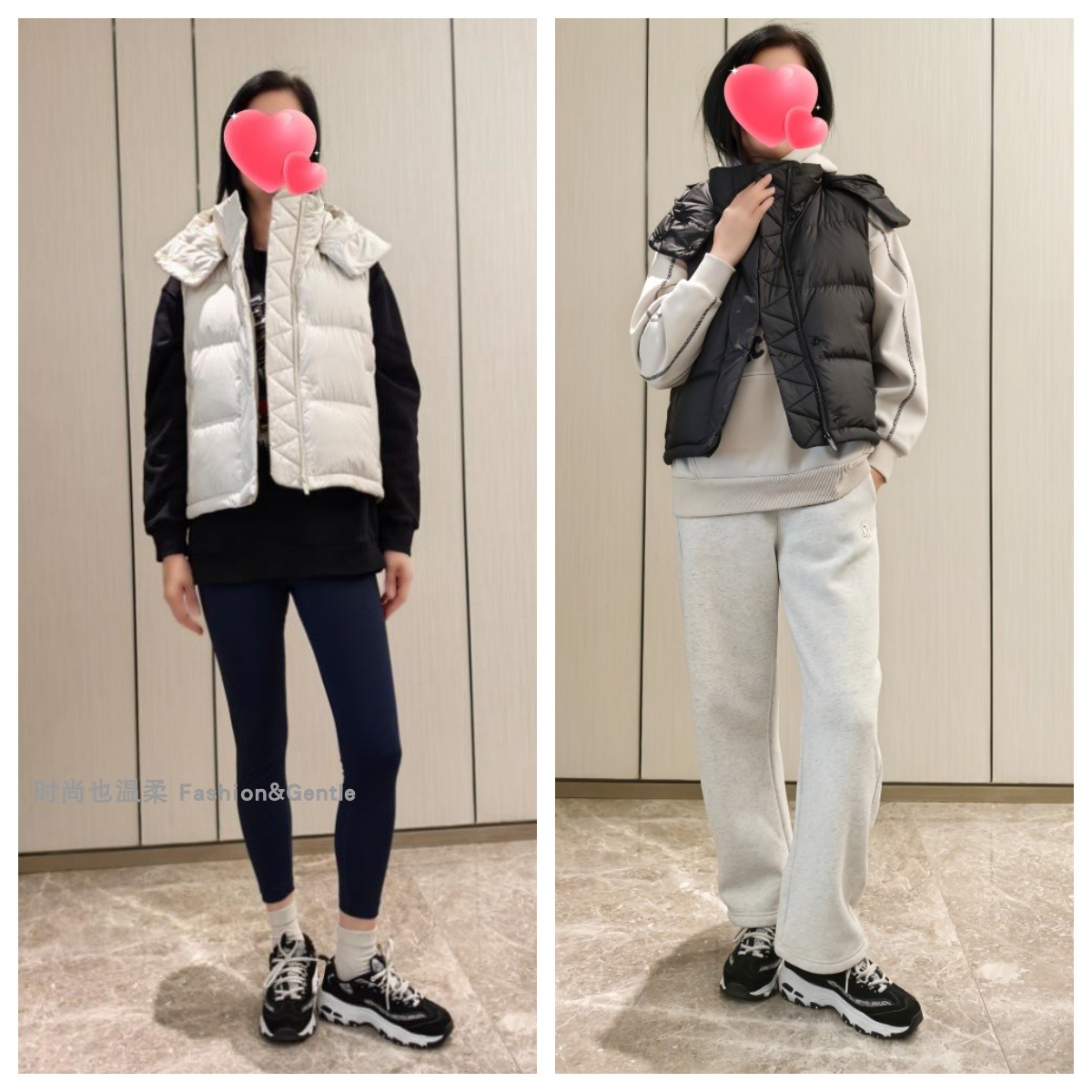 白鹅绒泡芙羽绒加厚短款马甲连帽