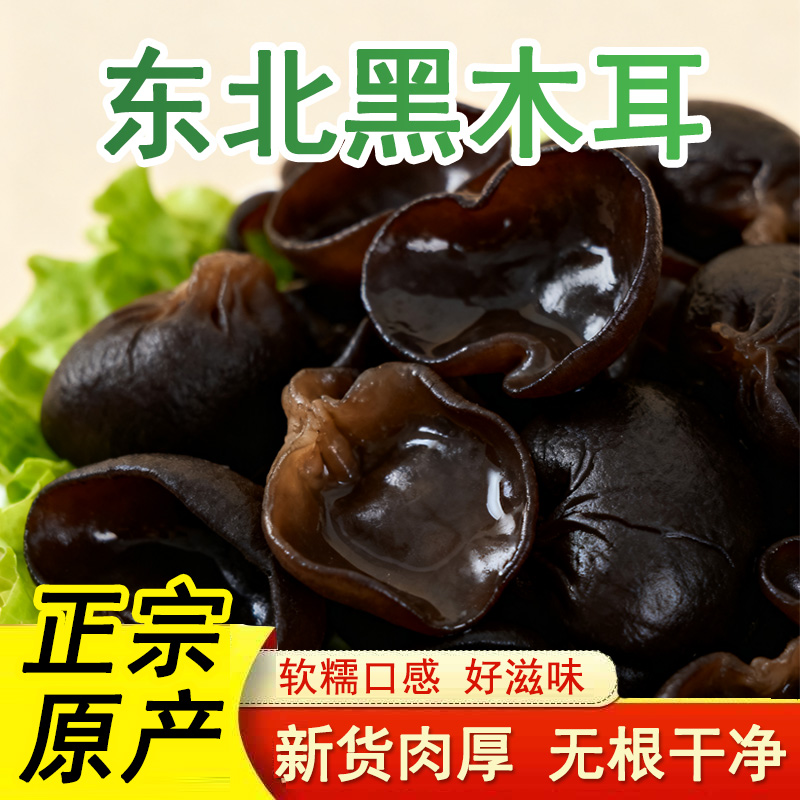 东北黑木耳大筋木耳肉厚无根