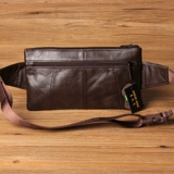 Поясная сумка для отдыха, мужская кожаная нагрудная сумка, универсальная спортивная сумка, из натуральной кожи, воловья кожа