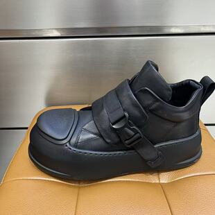 第六感冬季新款男款牛皮加棉潮男休闲鞋时尚潮流百搭男款潮流男鞋