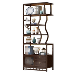 博古架实木新中式置物架多宝阁摆件书柜客厅隔断家用茶叶柜展示柜