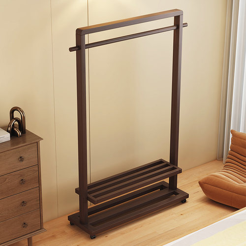 金木鱼衣帽架落地卧室现代楠竹