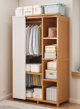 衣柜家用卧室简易组装出租房用结实耐用布衣橱大容量防尘收纳柜子