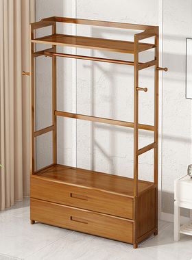 实木衣架落地衣帽架卧室家用挂衣架室内简易晾衣架房间放衣服架子