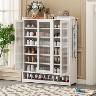 鞋架多层家用门口阳台置物架非实木简易出租房楼道外专用楠竹鞋柜