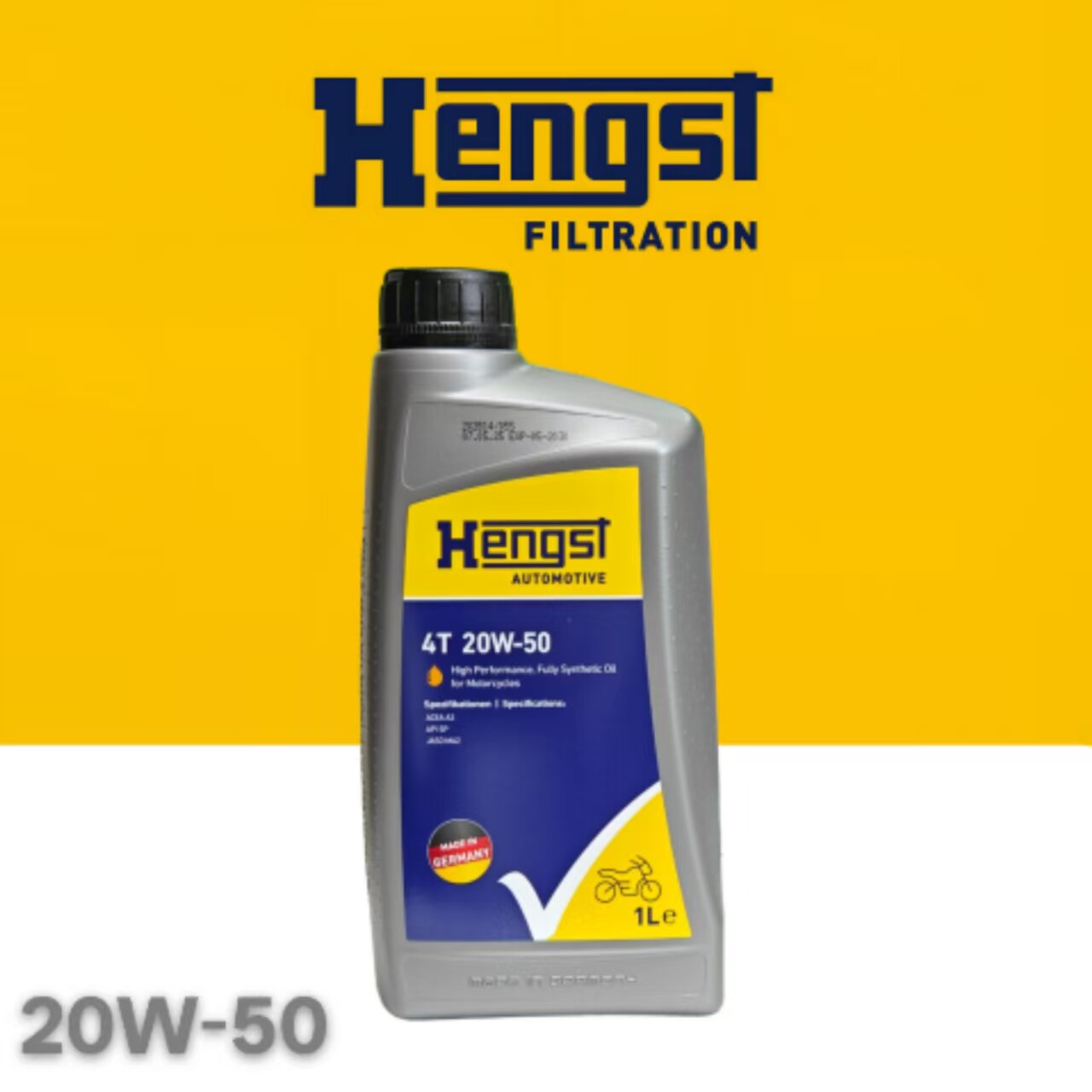 20w50全合成进口摩托车机油sp等级德国汉格斯特