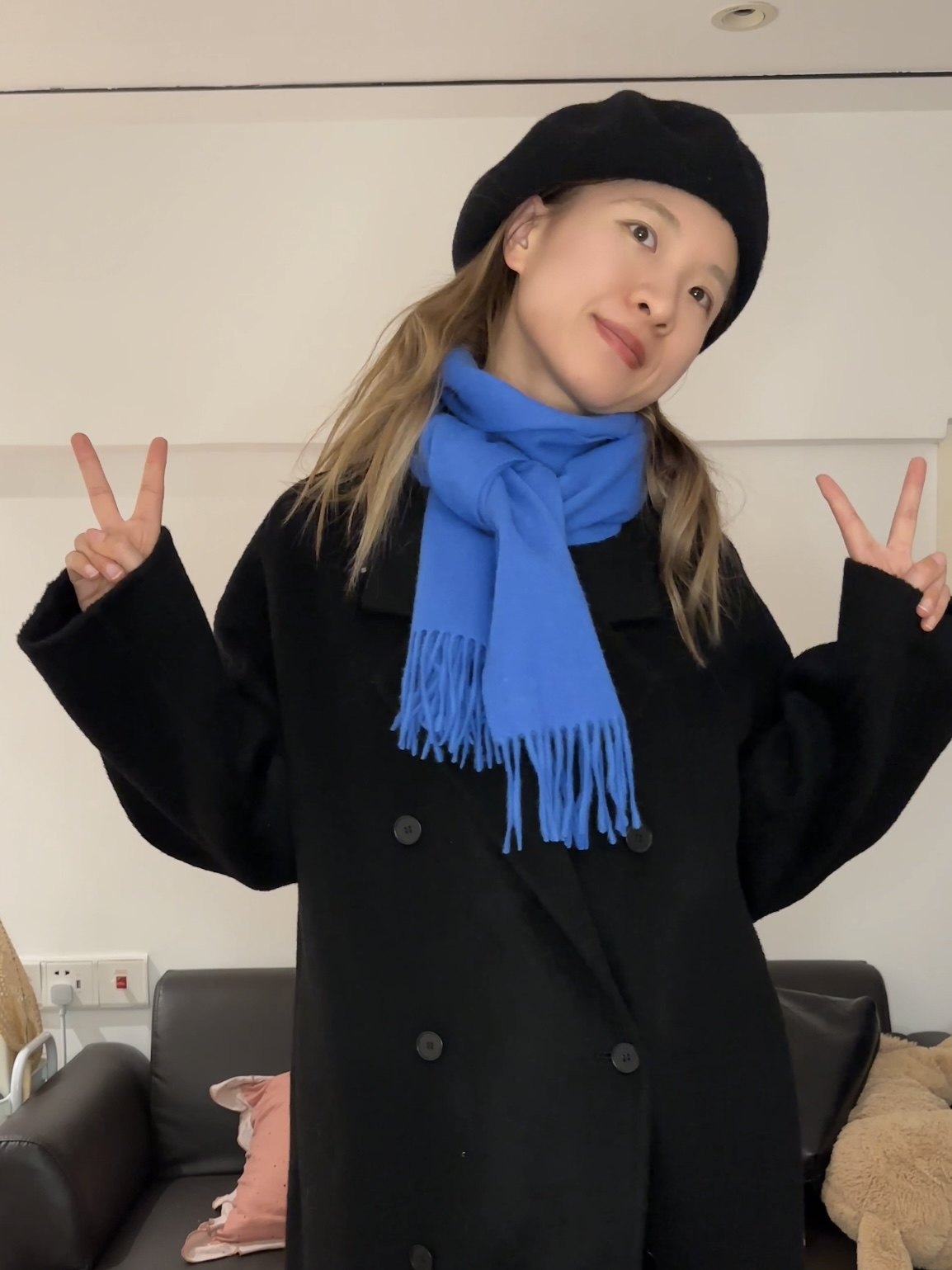 拍照的神 氛围感显白蓝色围巾羊毛配饰保暖时髦好看,服饰配件/皮带/帽子/围巾,围巾/丝巾/披肩,淘宝优惠券,粉丝福利购,淘宝优惠卷