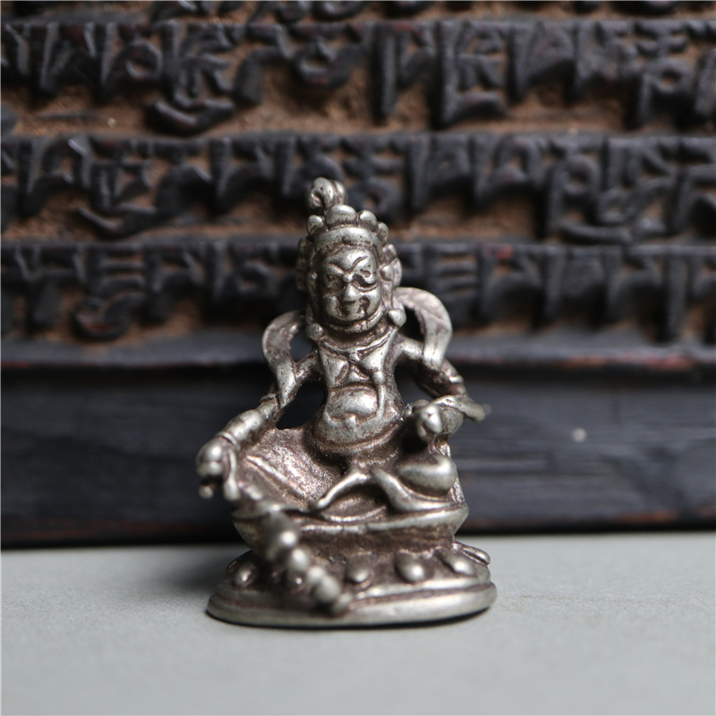 精工西藏纯铜黄财神佛像摆件