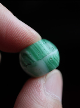 〓老〓包老西藏清代合模手工古法琉璃手串老工艺绿色搅胎珠搭配珠