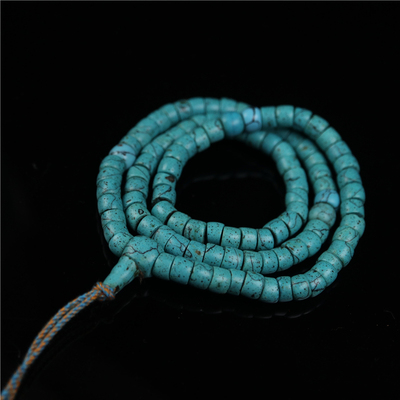 包老西藏特色修持老曲扎佛珠合成料器仿松石手串藏区持捻老佛珠