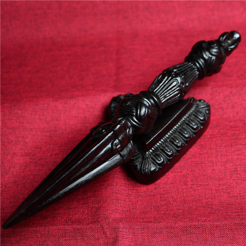 西藏精手工木质实修金刚普巴橛杵藏式修法器供养摆件陈列收藏品