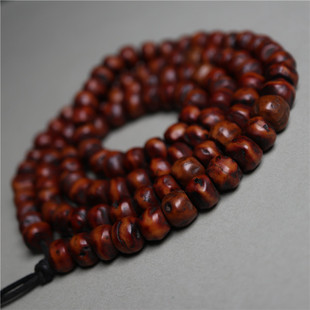 包老精品藏传手捻原装老柏香子佛珠菩提子108手串藏民手盘老手串