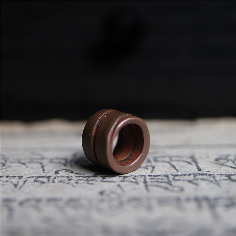 〓包老〓仅见清代手工绞丝紫铜散珠原装藏式手串配饰隔珠蛇纹配珠