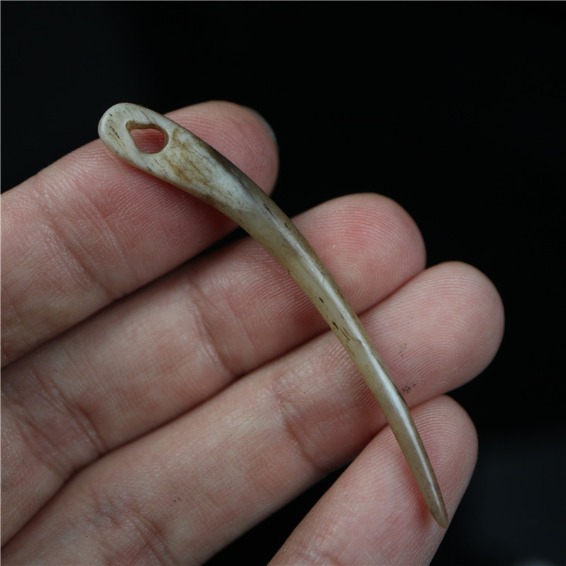 少见特色藏式牦牛骨打磨牙签解线绳器diy文玩小元素配件侧挂坠饰