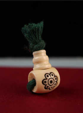 14mm白色料器手工雕刻格桑花佛头三通项链手串配饰饰品配件民族风