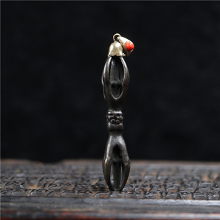 力度好藏式五股忿怒金刚杵吊坠包镶挂坠项坠配饰配件随身多吉杵