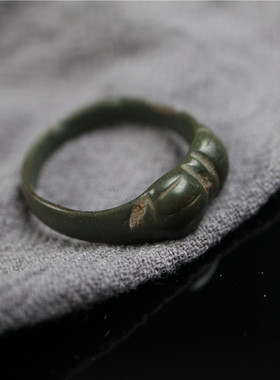 包老西藏天铁托甲戒指藏式老杵戒金刚杵戒面指环宋元老天铁件戒环