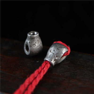 念珠配件三佛头小号铁雕文玩手串