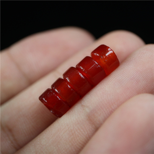 8mm红玛瑙西周玛瑙天然散珠文玩配珠隔珠diy配珠子手串饰品配件珠