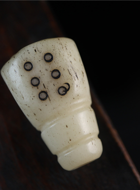 19mm大尺寸陀骨三通天然素白色油润玉化灵骨一体佛头文玩星月配饰