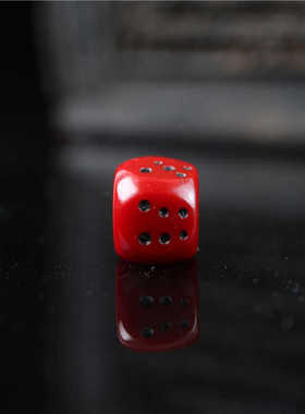 12mm红色手工制作料器吉祥天母骰子配珠散珠配饰文玩手串穿珠配件