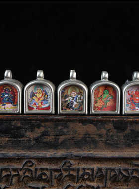 黄财神侧挂西藏式文玩配饰亚克力