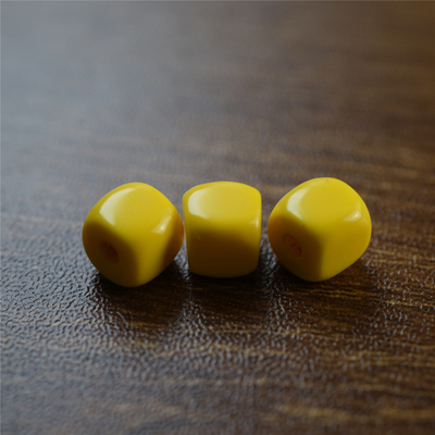 8mm微斜切西藏传手工黄料器方块隔珠藏式散珠方糖文玩配手串配珠