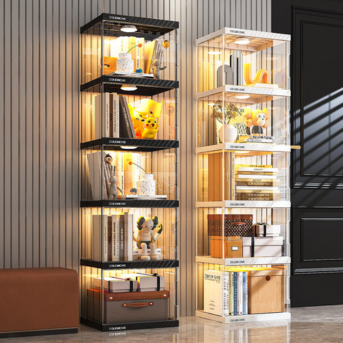 当天发货！遥控灯！带门防尘书柜