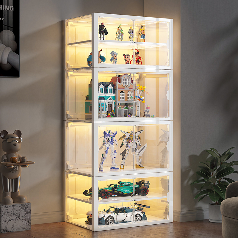 【加宽●分层】可拆卸手办展示柜